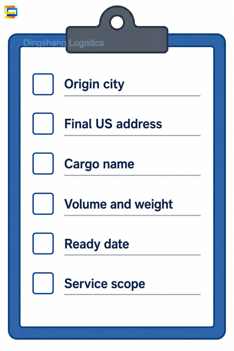 ship a container from China to Port of Los Angeles quote information checklist
