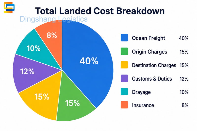 shipping a container from China to Los Angeles total cost structure