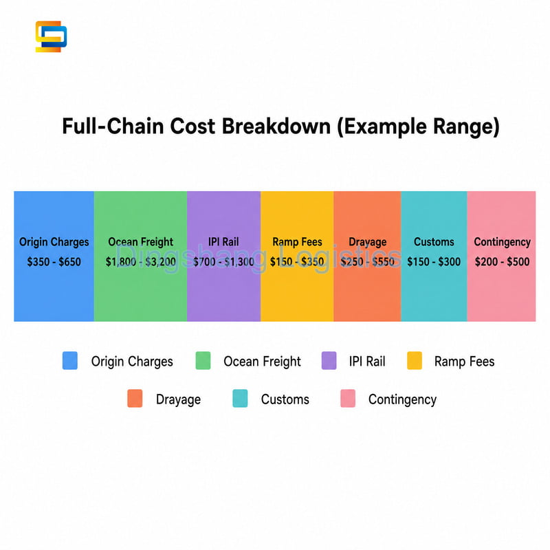 ship a container from China to Memphis cost breakdown