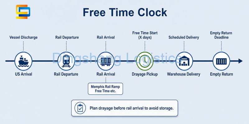 ship a container from China to Memphis free time plan