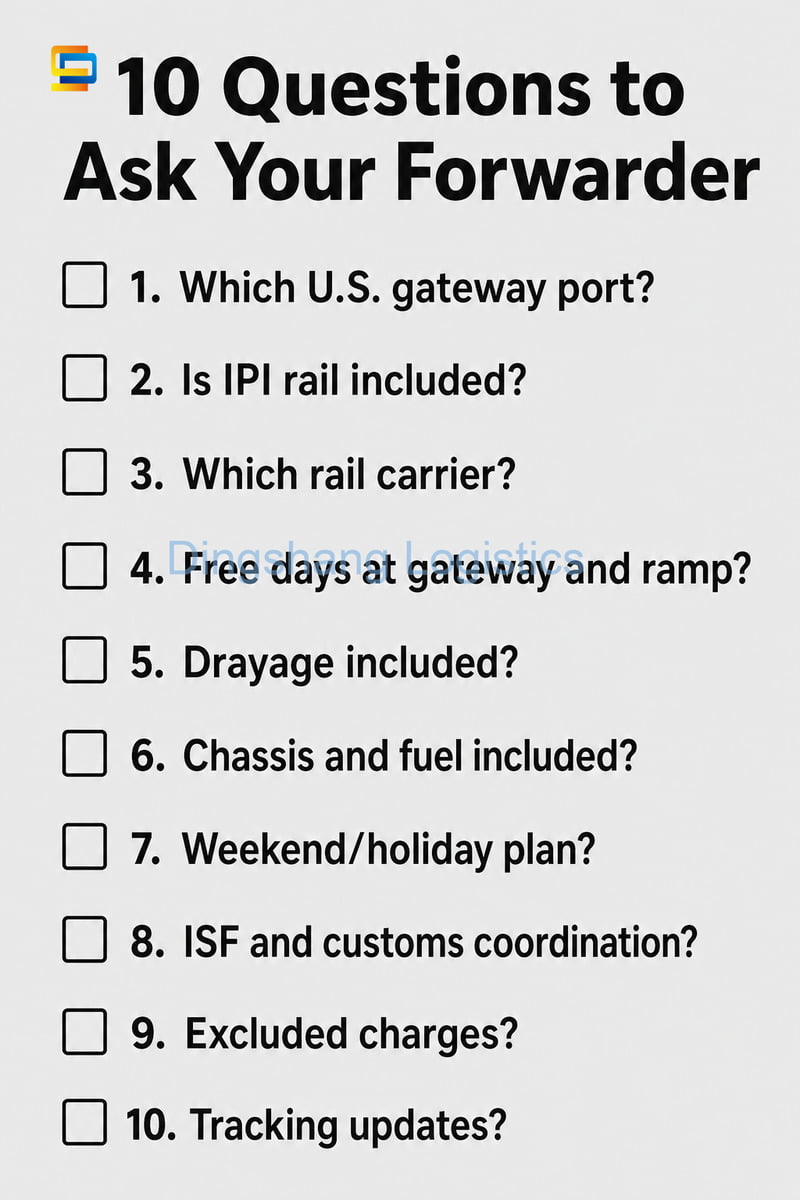 ship a container from China to Memphis forwarder checklist