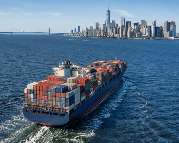 ship container from china to port of new york