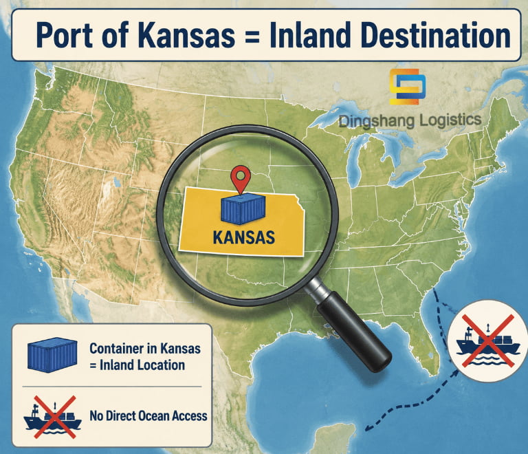 How to Ship a Container from China to Port of Kansas?