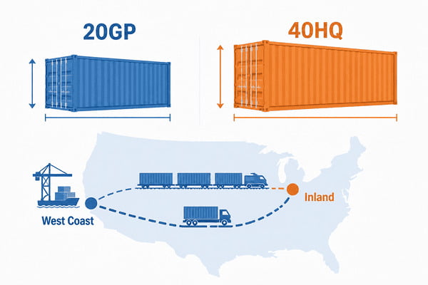 20GP 40HQ door to door shipping China USA