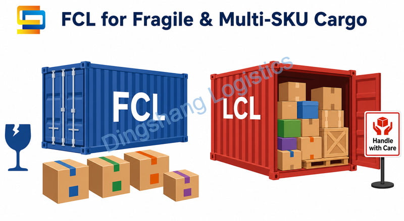 FCL instead of LCL for fragile and multi-SKU cargo