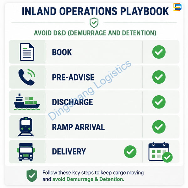 Inland ramp operations for Port of Cincinnati container pickups