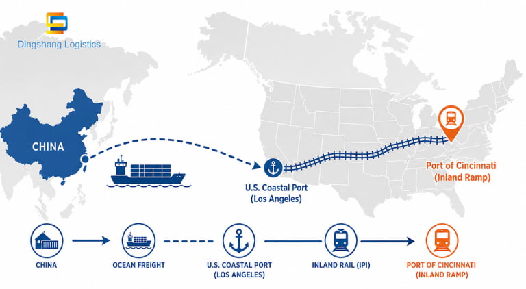 How to Ship a Container from China to Port of Cincinnati?