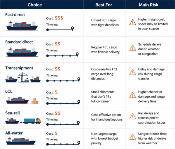fast sea freight from China to USA