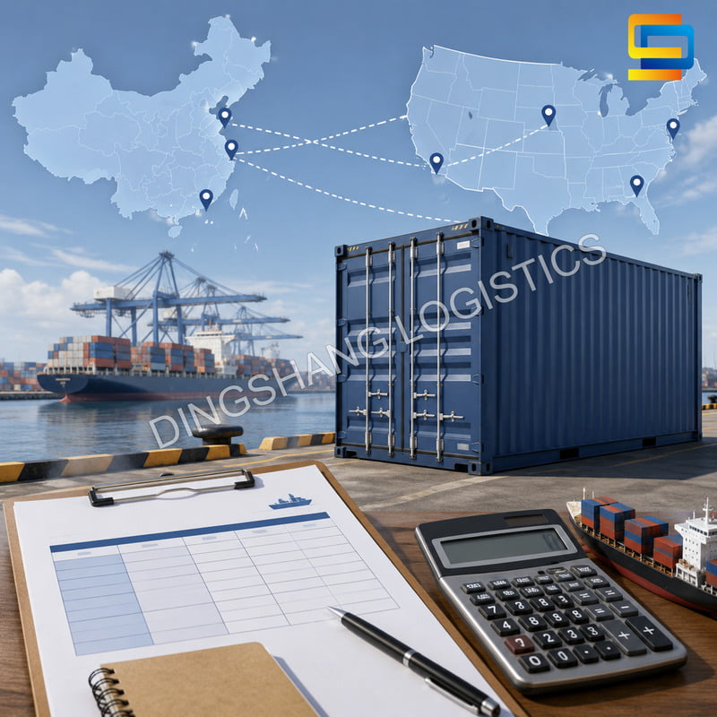 container shipping rates from China to USA freight quote planning