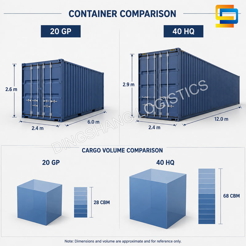 container shipping rates from China to USA 20GP 40HQ FCL LCL comparison