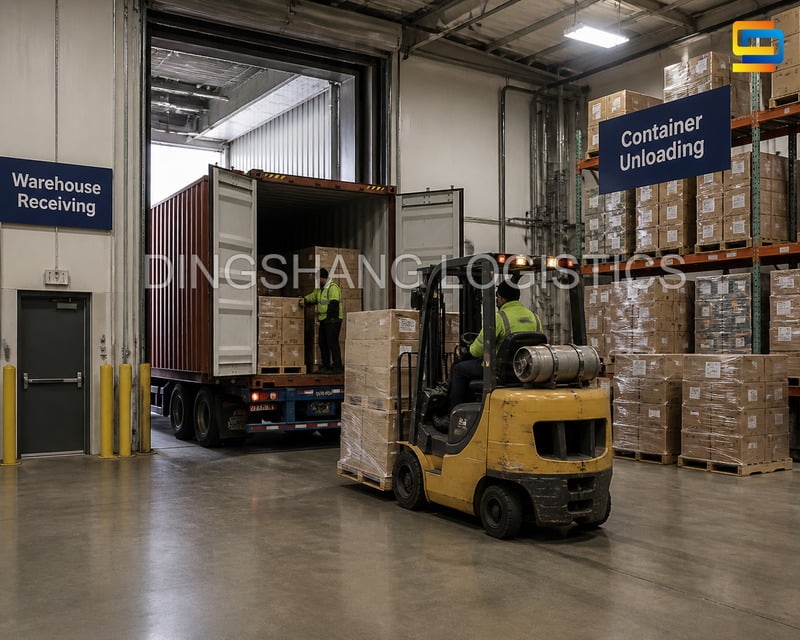 Warehouse receiving and container unloading for a Minneapolis delivery